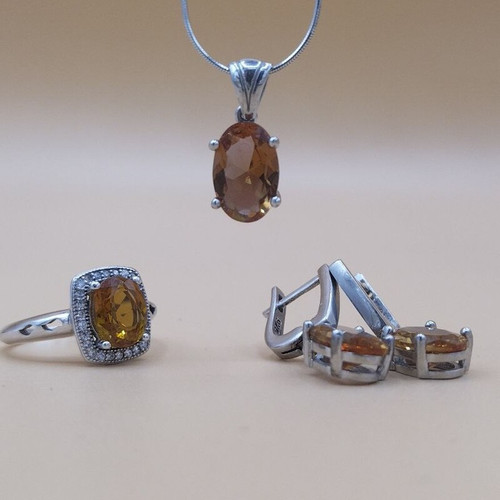 قیمت ست نقره الکساندریت ارزان ارسال رایگان